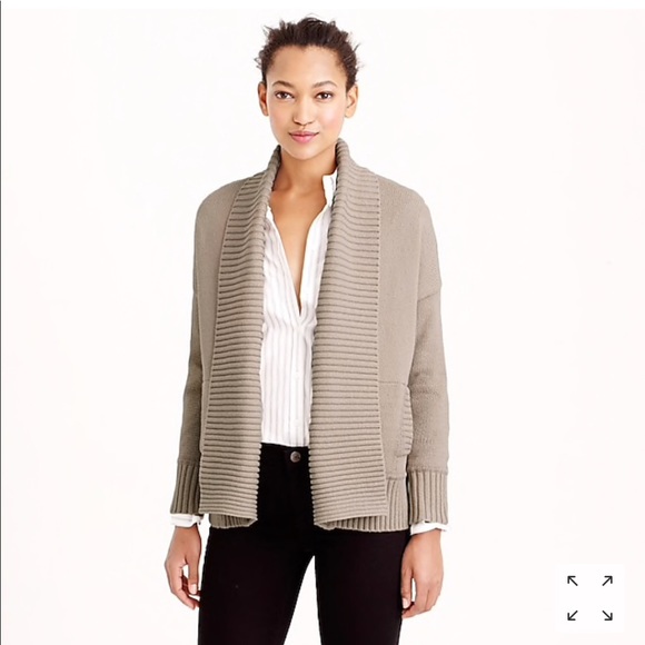 Jcrew Chunky Trim open cardigan XS/S - Picture 2 of 6